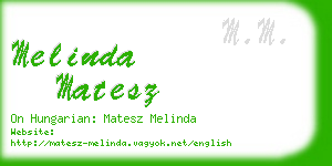 melinda matesz business card